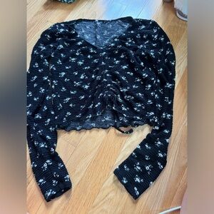 black floral top from hollister size s